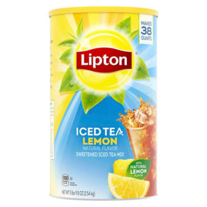 Lipton Lemon Iced Tea Mix (38 qt) | Brewable Refreshing Powder