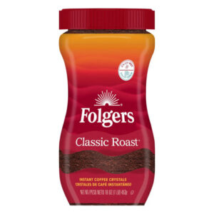 Folgers Classic Roast Instant Coffee (16 oz) | Rich, Smooth Instant Brew