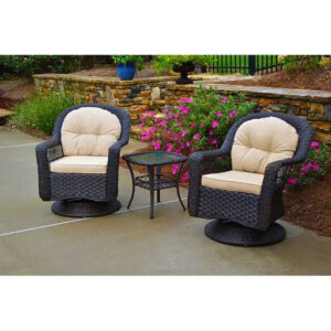 Tortuga Outdoor Swivel Gliding Bistro Set (3-Pc) | Smooth, Relaxing Outdoor Seating