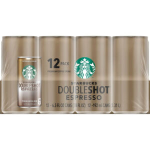 Starbucks Doubleshot Espresso Coffee Cans (12-Pack, 6.5 fl oz Each) | Bold Coffee & Smooth Cream