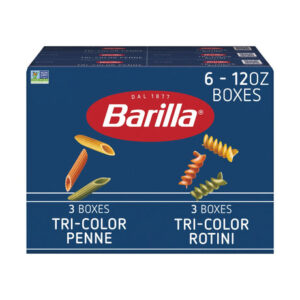 Barilla Tri-Color Pasta Variety Pack (6-Pack, 12 oz Each) | Penne & Rotini Made with Spinach & Tomato