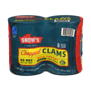 Snow's Ocean Chopped Clams (6-Pack, 6.5 oz Each) | Premium Seafood Pantry Staple