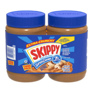 Skippy Chunky Peanut Butter (2-Pack, 48 oz Each) | Crunchy & Creamy Spread