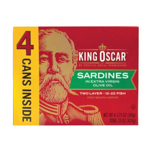 King Oscar Sardines in Olive Oil (4-Pack, 3.75 oz Each) | Wild-Caught, Rich Flavor