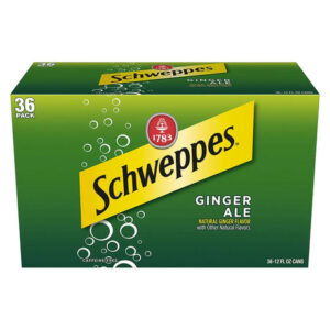 Schweppes Ginger Ale Cans (36-Pack, 12 oz Each) | Crisp, Refreshing Sparkling Beverage