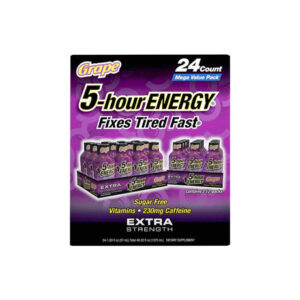 5-Hour Energy Grape Shots (24-Pack) | Extra Strength Energy Boost