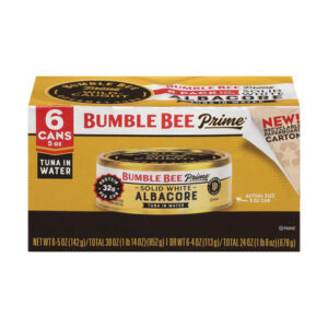 Bumble Bee Albacore Tuna (6-Pack, 5 oz Each) | Solid White Tuna in Water for Healthy Meals