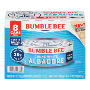 Bumble Bee Albacore Tuna (8-Pack, 5 oz Each) | Chunk White, Water-Packed