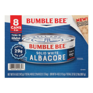 Bumble Bee Solid White Albacore Tuna (8-Pack, 5 oz Each) | Premium Protein in Water