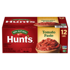Hunt's Tomato Paste (6 oz Cans, 12-Pack) | Rich, Concentrated Tomato Flavor