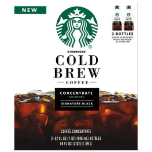 Starbucks Cold Brew Concentrate (2-Pack, 32 oz Each) | Smooth CafÃ© Taste You Can Pour at Home