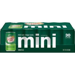 Canada Dry Ginger Ale Mini Cans (30-Pack) | Crisp, Classic Ginger Flavor