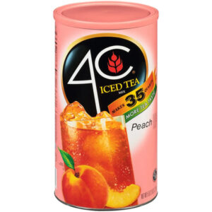 4C Peach Tea Mix (35 qt) | Refreshing Powdered Beverage