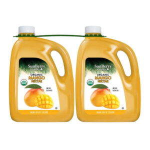 Sunberry Farms Organic Mango Nectar (2-Pack, 1 gal Each) | Pure Tropical Juice
