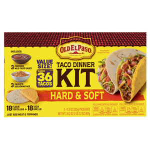 Old El Paso Taco Dinner Kit (3-Pack) | Hard & Soft Shell Family Meal