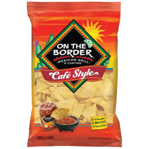 On The Border Cafe Style Tortilla Chips (22.25 oz) | Authentic Restaurant-Crunch Flavor