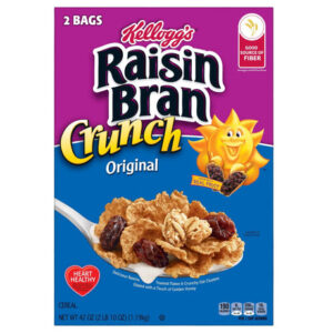 Kellogg's Raisin Bran Crunch Cereal (2-Pack) | Whole Grain & Fiber-Rich Breakfast