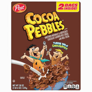 Post Cocoa Pebbles Cereal (38 oz) | Gluten-Free Crispy Rice with Rich Cocoa Flavor