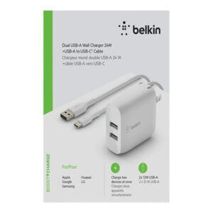 Belkin BoostCharge Charger (24W) | Rapid USB-A & USB-C Power