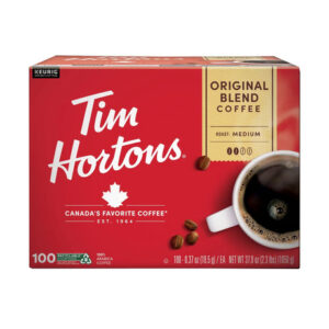 Tim Hortons Original Coffee Pods (100-Pack) | Canadian Classic Medium Roast