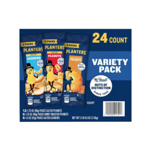 Planters Nut Variety Pack (24-Pack) | Single-Serve Protein Snacks