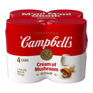 Campbell's Cream of Mushroom Soup (4-Pack, 10.5 oz Each) | Rich, Savory Soup Base