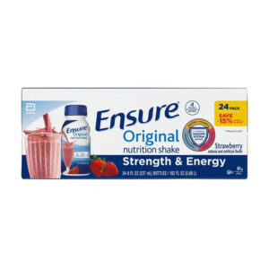 Ensure Original Strawberry Nutrition Shakes (24-Pack, 8 fl oz Each) | 9g Protein & Essential Nutrients