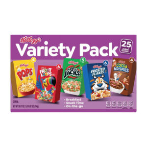 Kellogg's Single-Serve Cereal Variety Pack (25-Pack) | Kid-Friendly Breakfast Snacks
