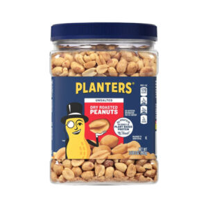 Planters Dry Roasted Peanuts (35 oz) | Unsalted Protein Snack