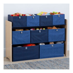 GapKids by Delta Children Deluxe Toy Organizer | Navy/Natural, Greenguard Gold Certified
