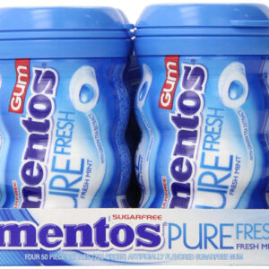 Mentos Pure Fresh Spearmint Gum (4-Pack, 50 ct Each) | Sugar-Free Breath Freshening