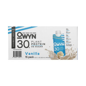 OWYN A Plant Protein Shakes Vanilla (15-Pack, 11.15 oz Each) | 30g Protein, Vegan & Dairy-Free