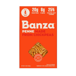 Banza Chickpea Penne (Four-Pack, 2 lbs Total) | Gluten-Free High-Protein Pasta