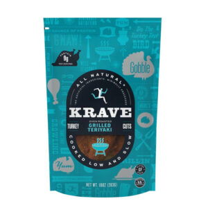 Krave Turkey Teriyaki Jerky (10 oz) | Savory, Protein-Packed Snack
