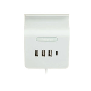 iHome 4-Port USB Charging Hub (Gray) | Organized Desktop Charging