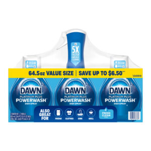 Dawn Platinum Plus Powerwash Fresh Dish Spray (3-Pack/64.5 fl. oz.) | Fast-Acting Grease Cleaner & Long-Lasting Scent
