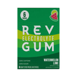 Rev Electrolyte Gum (6-Pack, Watermelon Lime) | Chewing Hydration Boost
