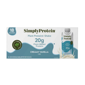 SimplyProtein Vanilla High Protein Shake (18 pk., 20g Protein) | Plant-Based Smooth Energy