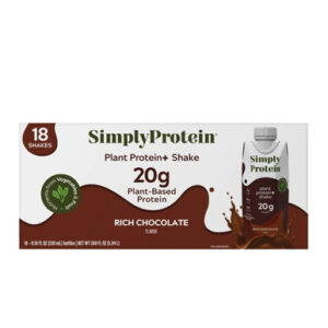 SimplyProtein Chocolate High Protein Shake (18 pk., 20g Protein) | Vegan Ready-to-Drink Energy Boost