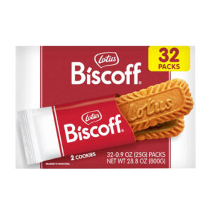 Lotus Biscoff Cookies (32-Pack, 2-Pack) | Caramelized Spice Wafers for Coffee Pairing