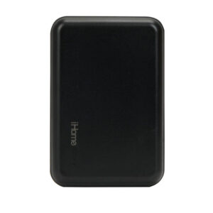 iHome 5000 mAh Magnetic Portable Power Bank (USB-A, Black) | Compact Magnetic Charging