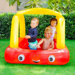 Little Tikes Giant Cozy Coupe Kiddie Pool with Sunshade | Safe Toddler Splash Spot