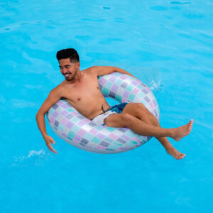 LED Disco Jumbo Pool Tube (42") | Color-Changing Beach Float