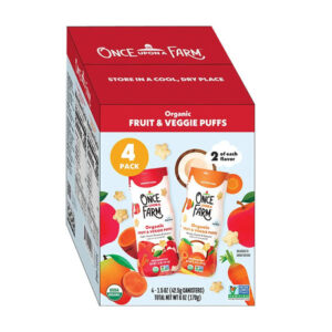 Once Upon a Farm Organic Baby Puffs (4-Pack) | Fruit & Veggie Snacks