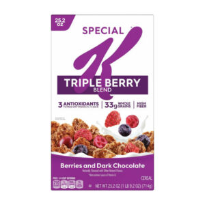 Special K Triple Berry Cereal (25.2 oz) | Fiber-Rich with Dark Chocolate Clusters