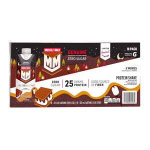 Muscle Milk Protein Shake mores Flavor (18-Pack, 11 fl oz Each) | 25g Protein for Recovery