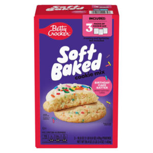 Betty Crocker Birthday Cake Cookie Mix (3-Pack, 16.8 oz Each) | Soft Baked Funfetti Cookies