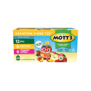 Mott's Vacation Vibes Applesauce Cups (24-Pack, 3.2 oz Each) | No Sugar Added Tropical Flavors