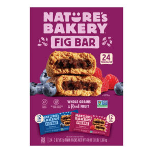Nature's Bakery Fig Bars (24-Pack, Raspberry & Blueberry) | Whole Grain Snack