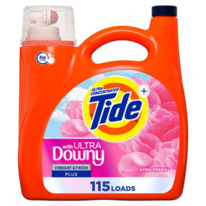 Tide + Ultra Downy Liquid Laundry Detergent (April Fresh, 115 Loads/147 oz.) | Stain & Odor Defense